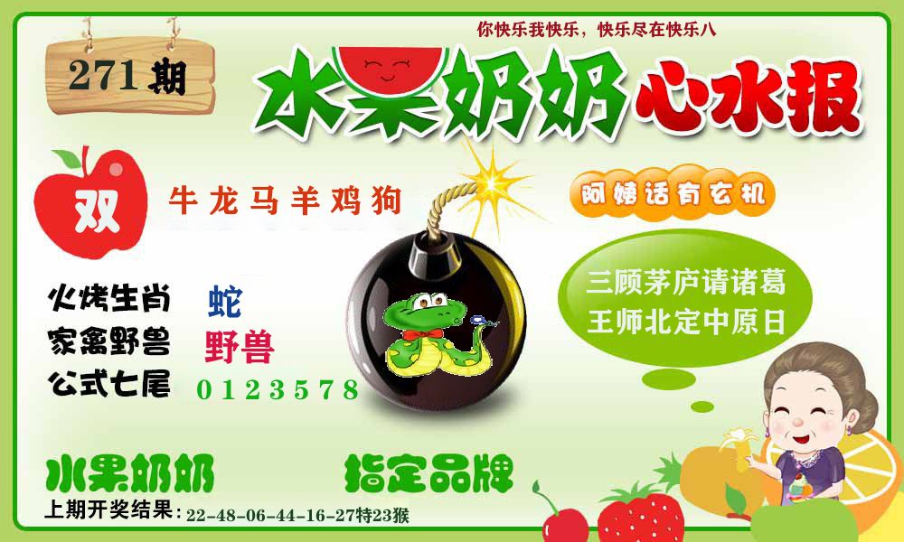 水果心水报 第270期