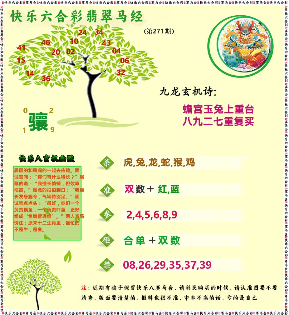 翡翠马经 第270期