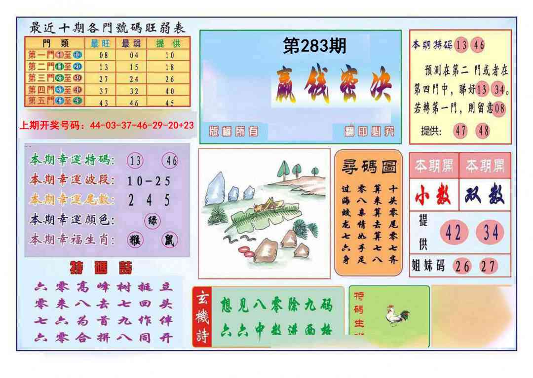 九龍赢钱密决(推荐) 第283期