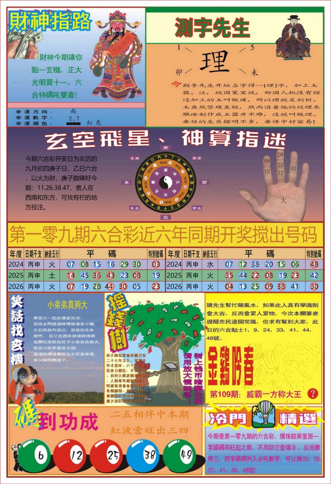 中四柱预测B 第108期