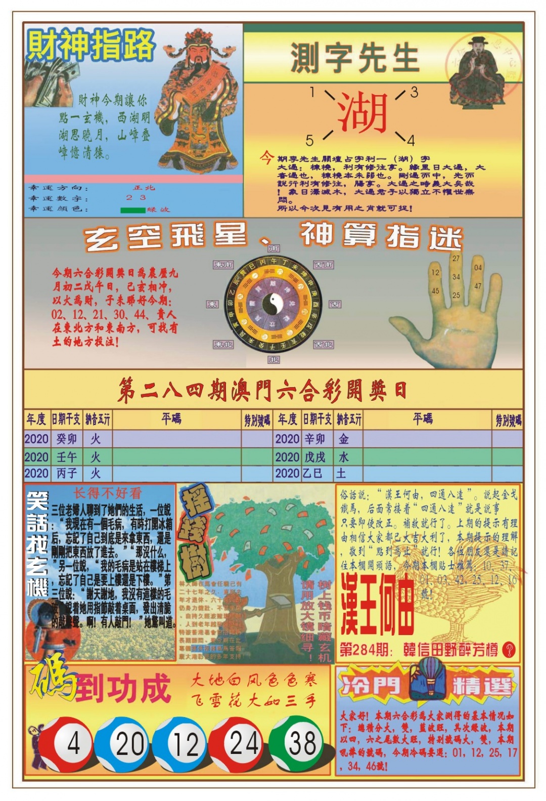 (新版)四柱预测B 第284期
