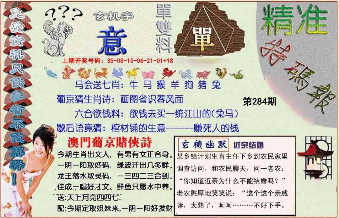 精准<特碼報> 第284期