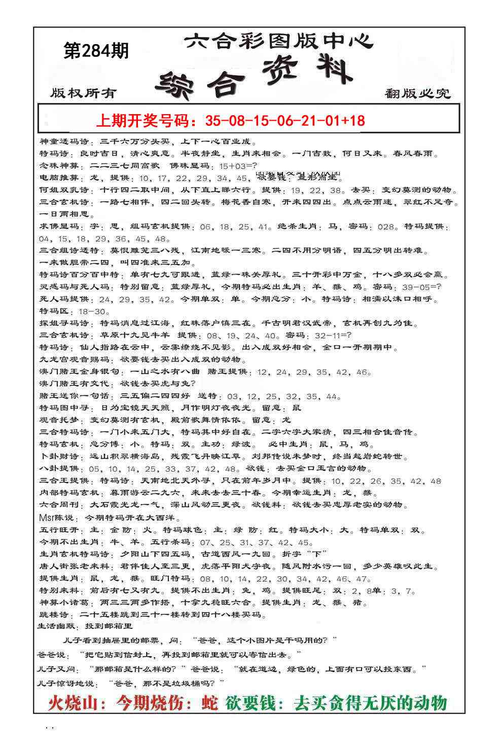 内部综合资料 第283期