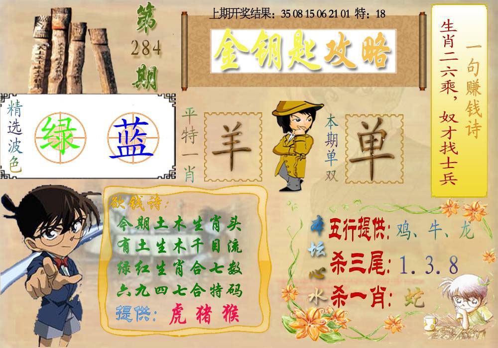 《金钥匙攻略》 第284期