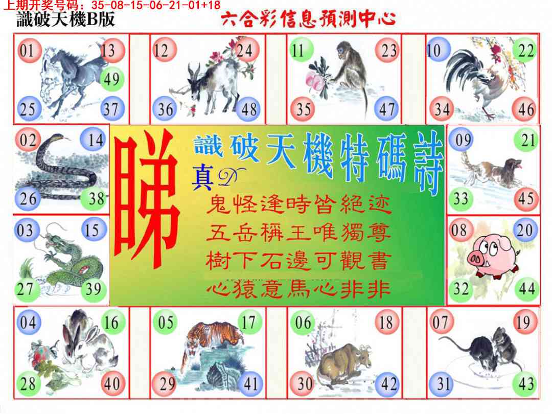 识破天机B版 第284期