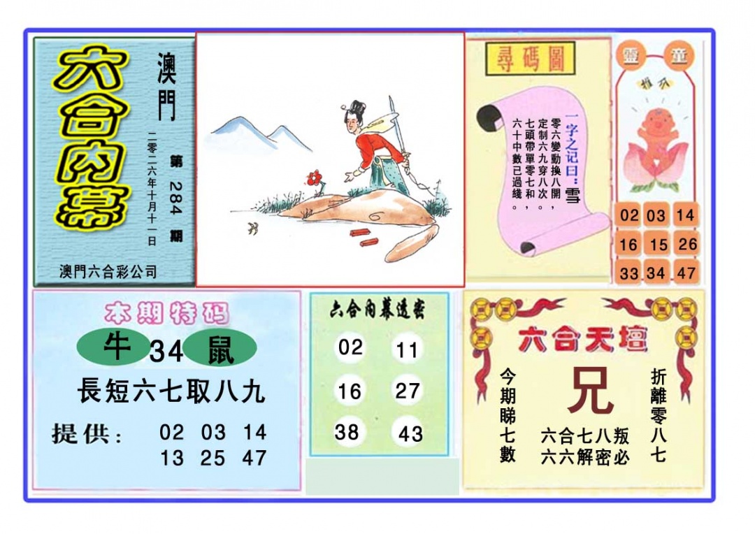 六合内幕 第284期