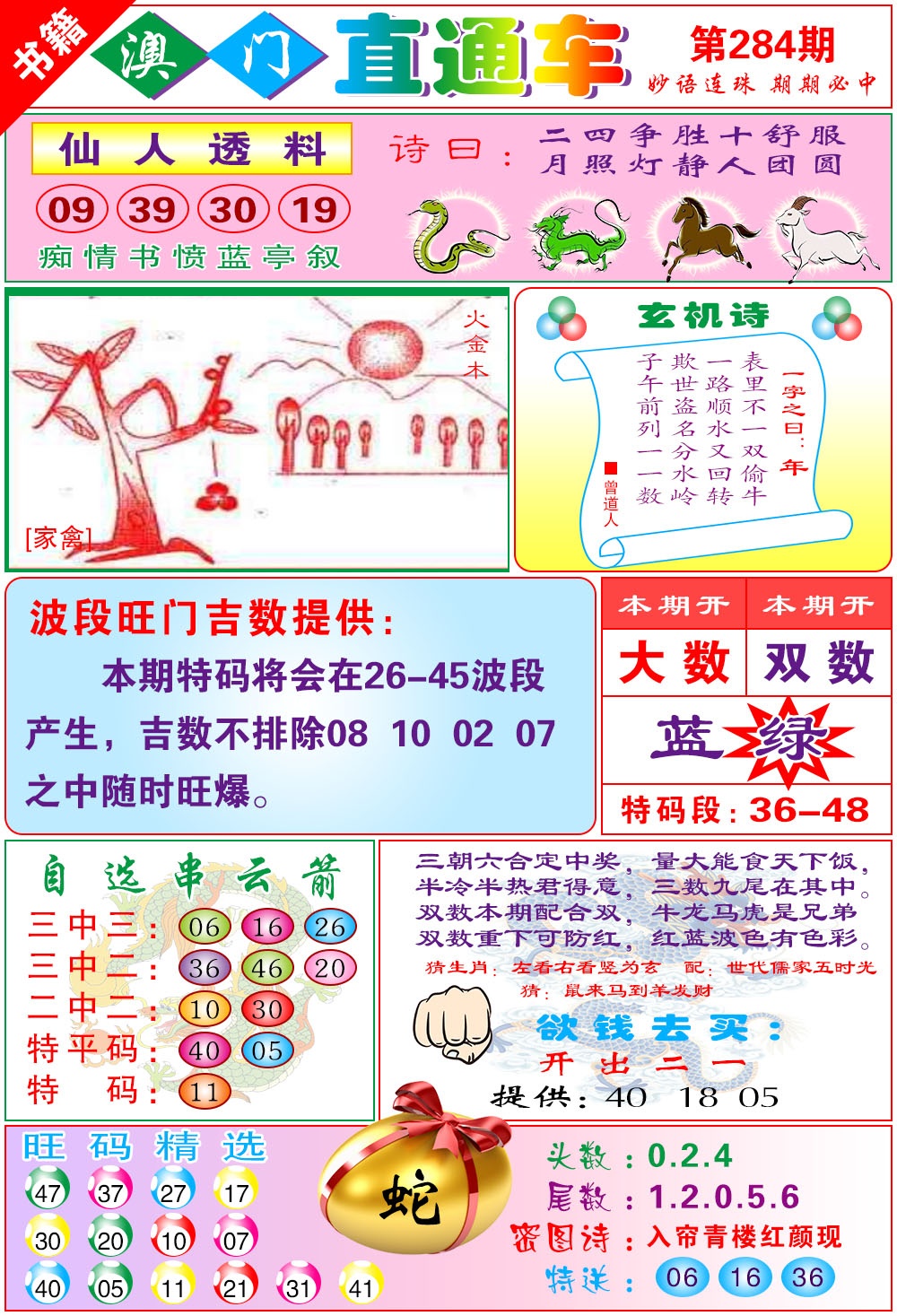 白姐直通车 第283期