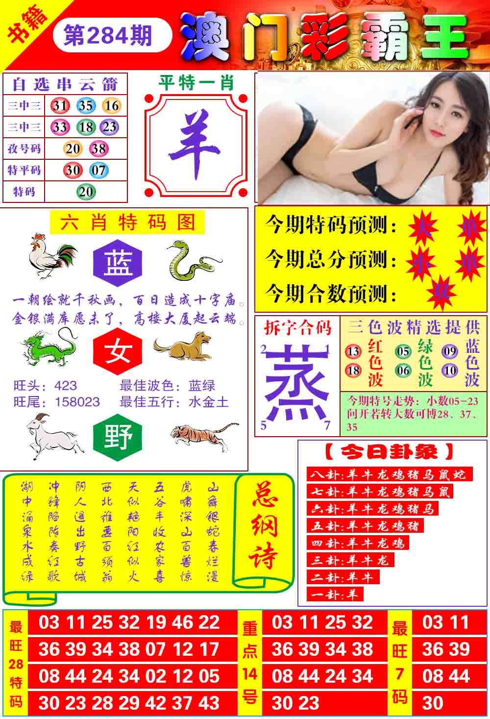 澳门彩霸王 第284期