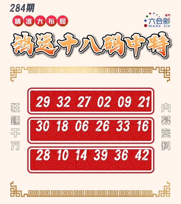 鸿运18码 第283期
