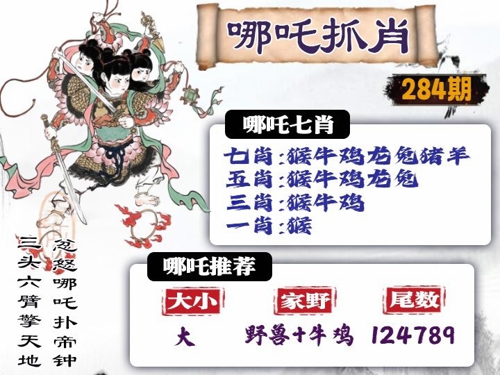 哪吒抓肖 第283期