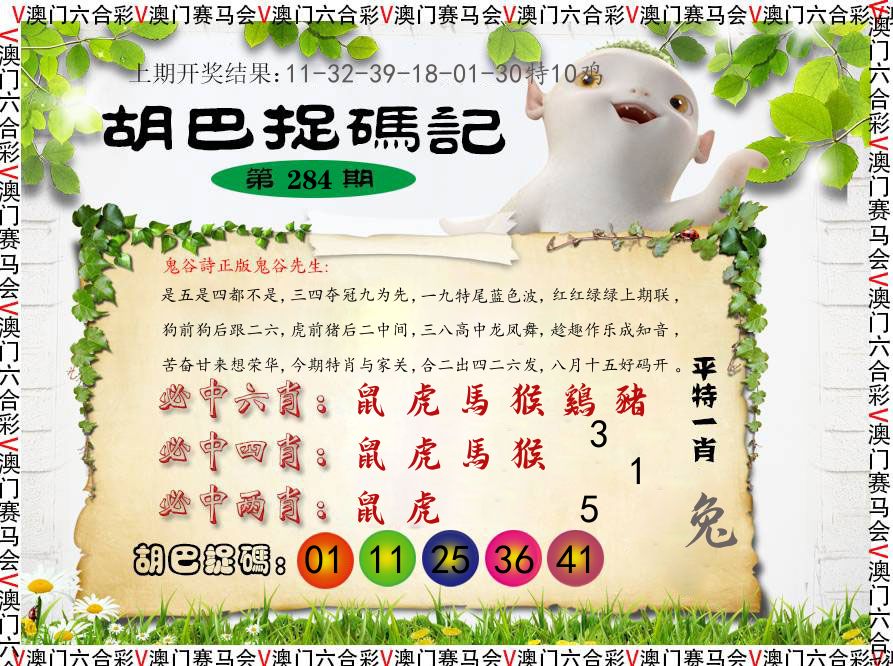 胡巴抓码记 第284期