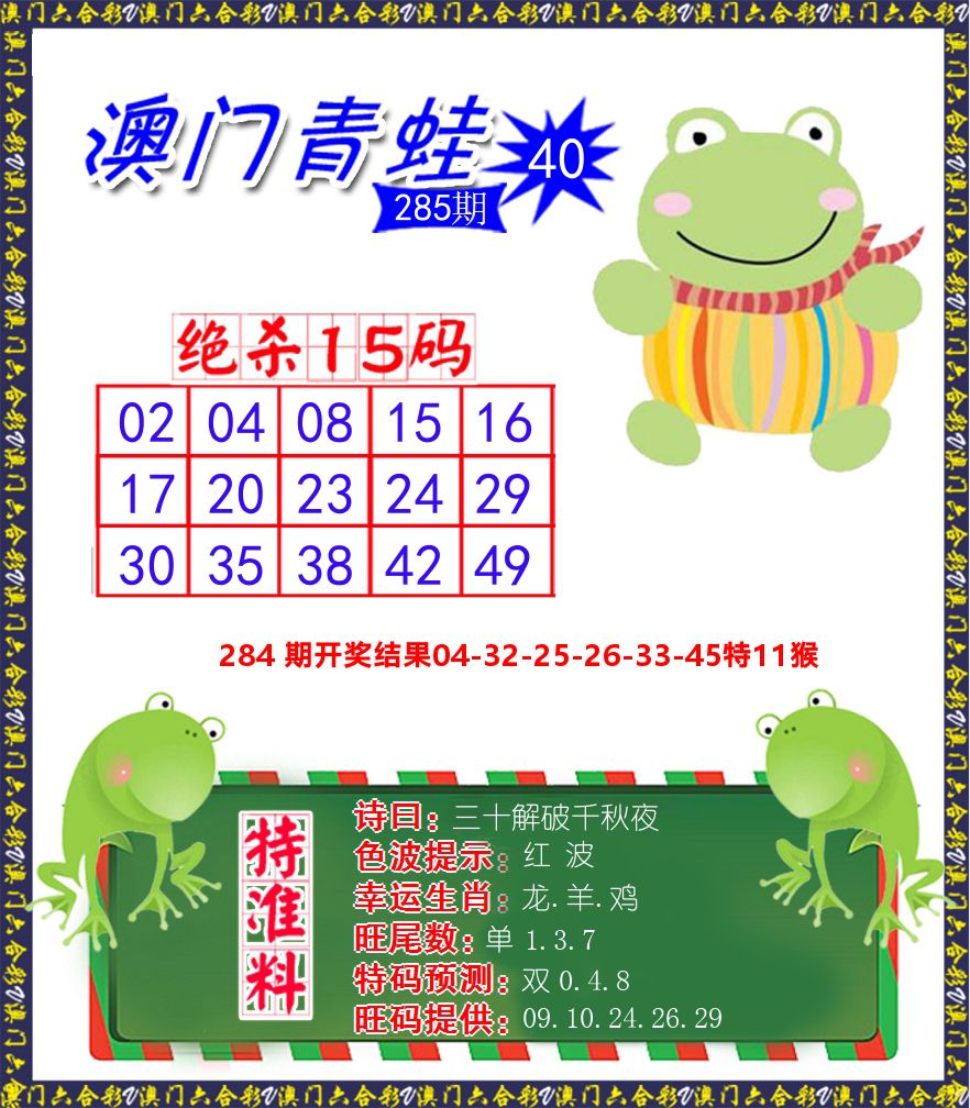 青蛙系列40 第285期