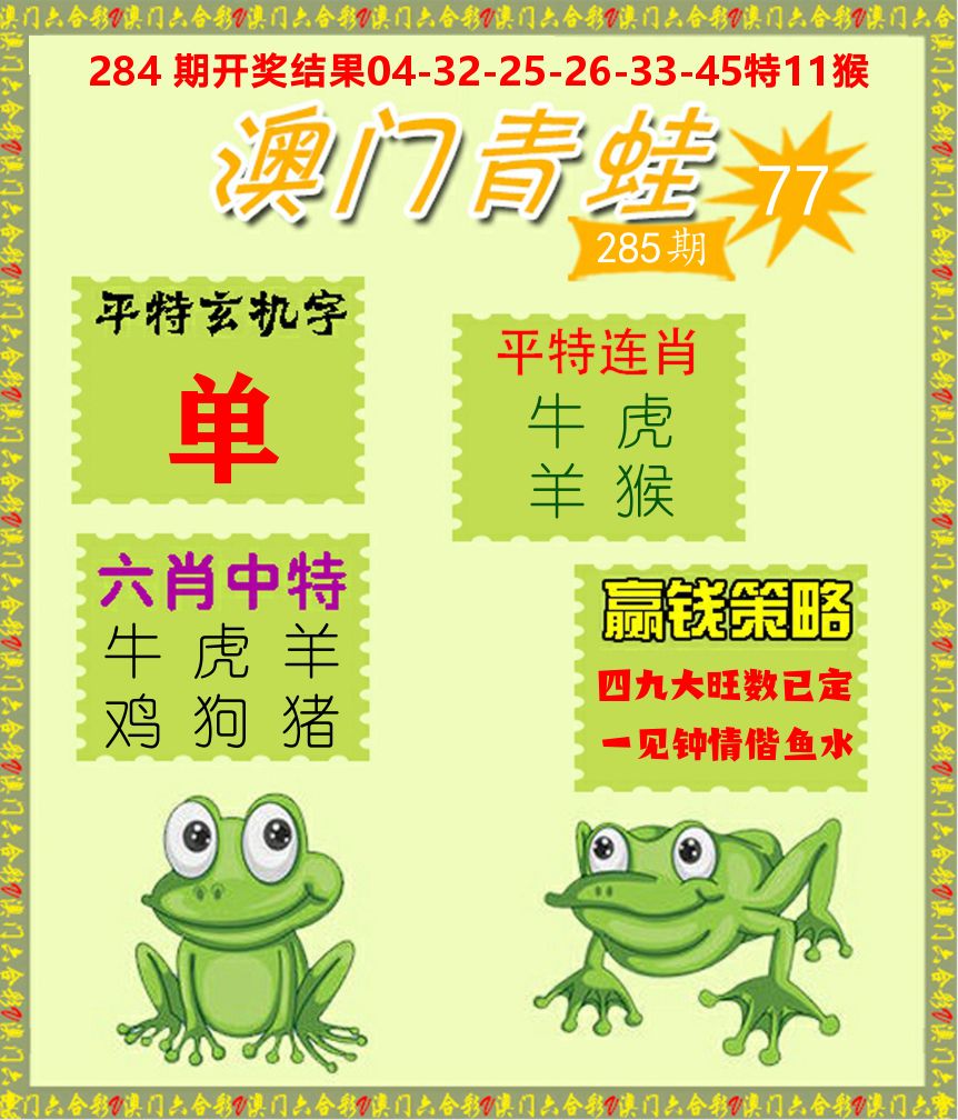 青蛙系列77 第284期