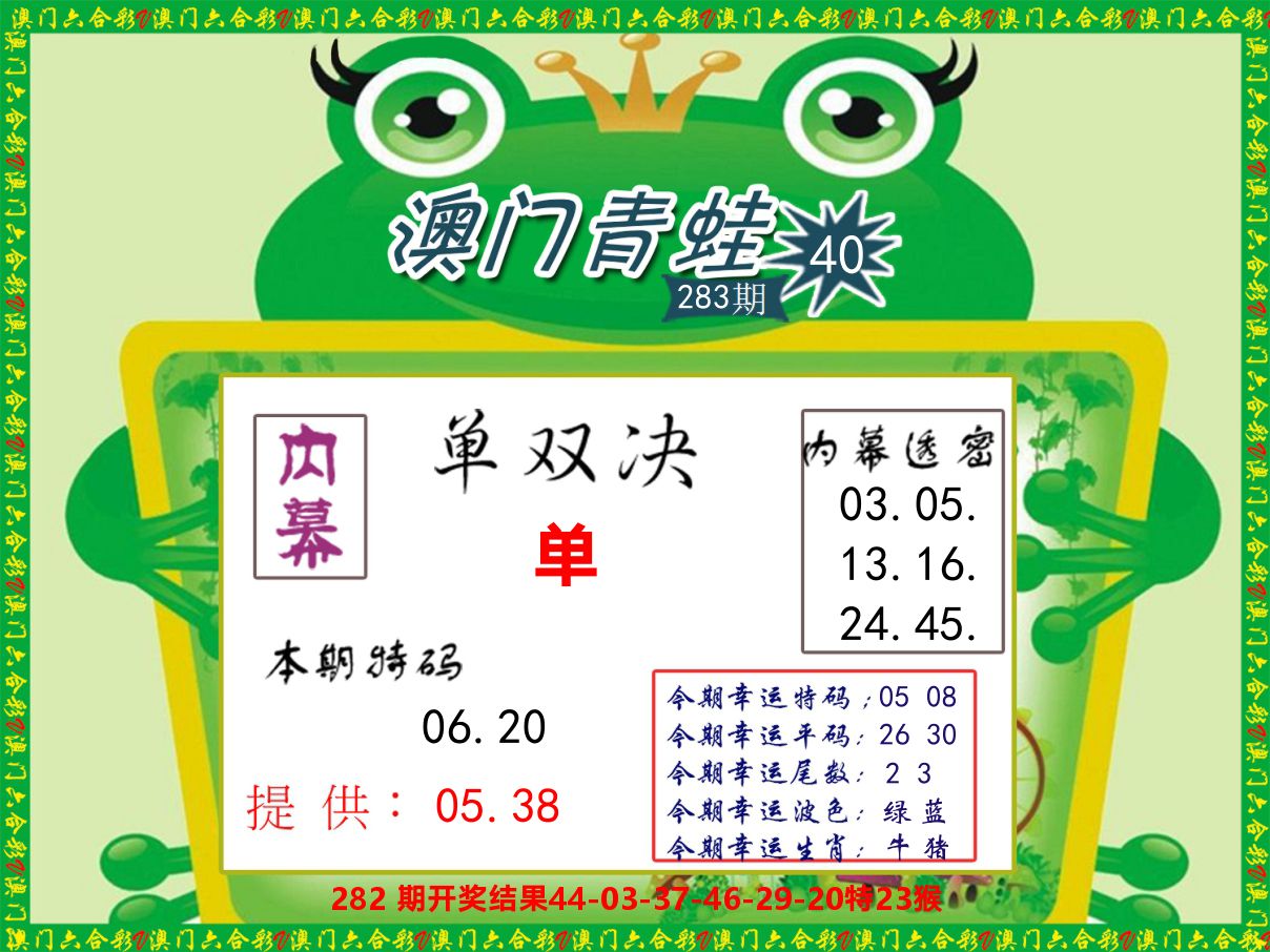 青蛙系列50 第283期
