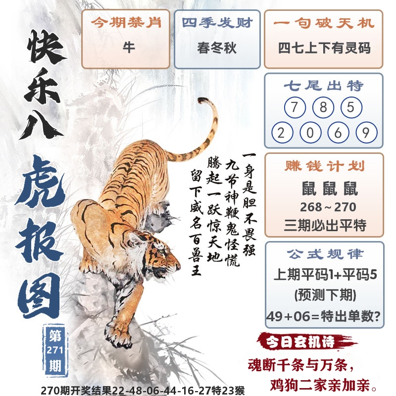 快乐八虎报图 第270期