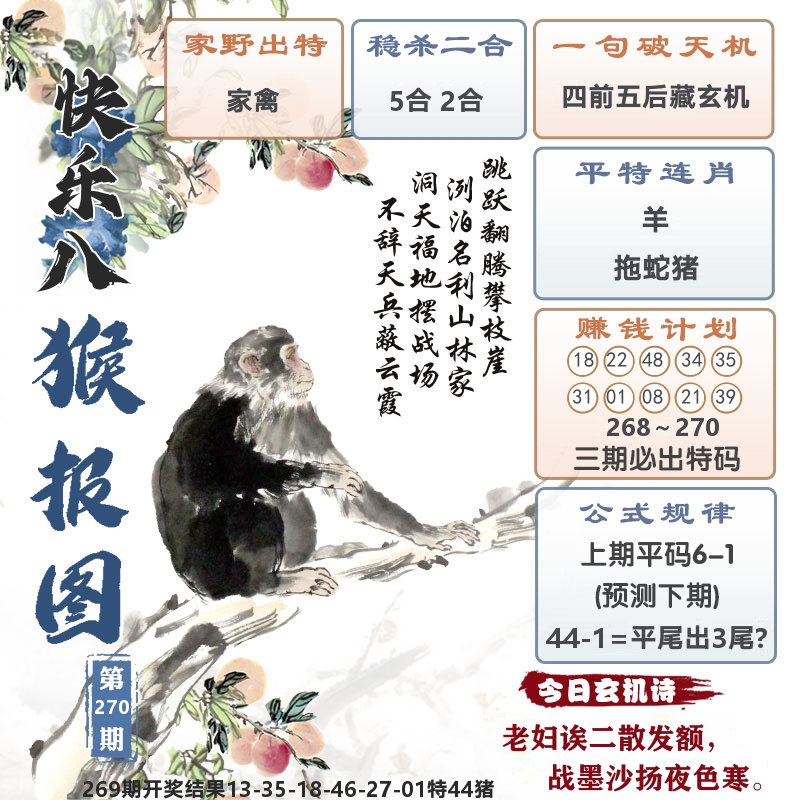 快乐八猴报图 第270期