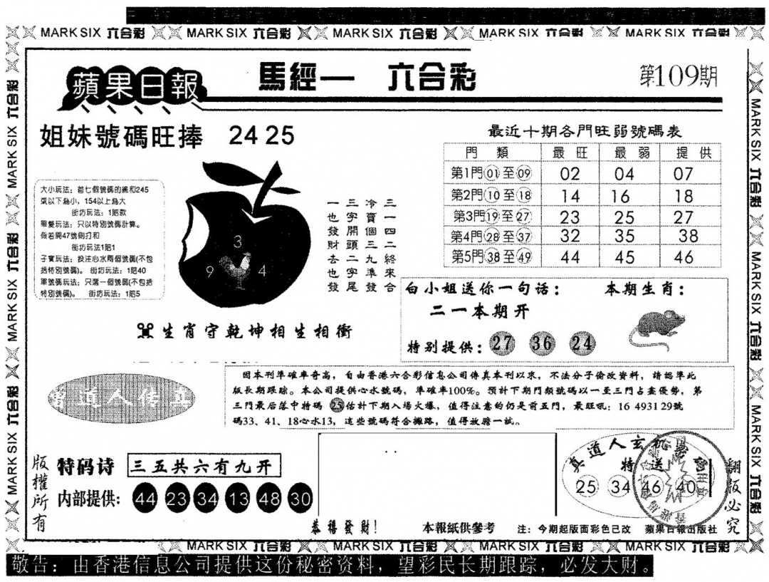 苹果日报A 第109期