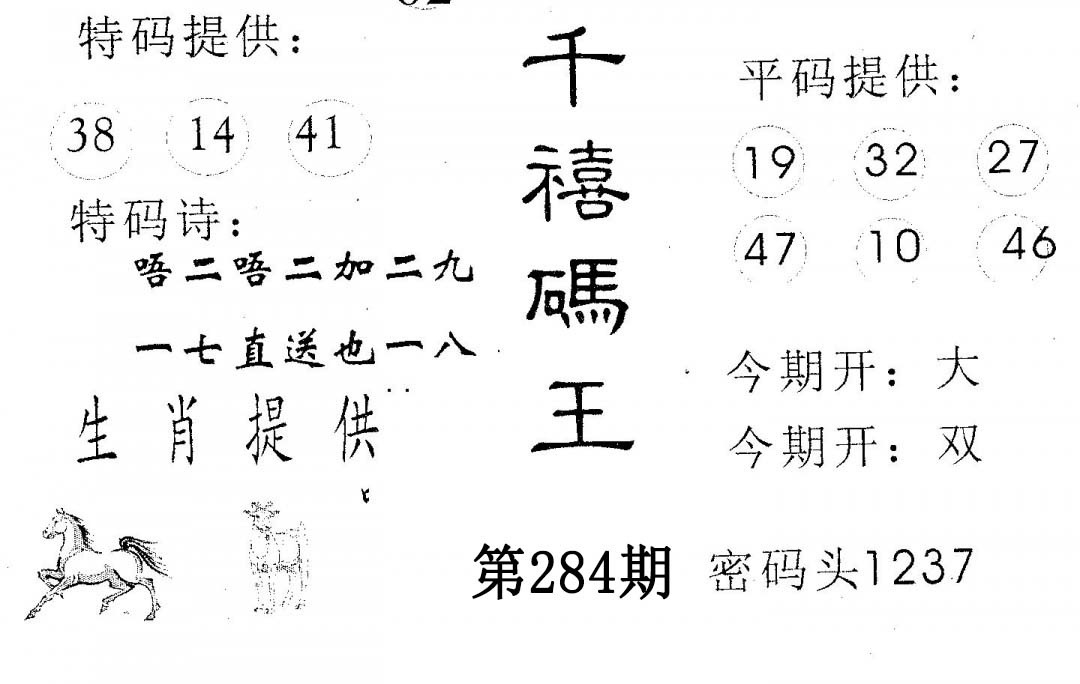千禧码王 第283期
