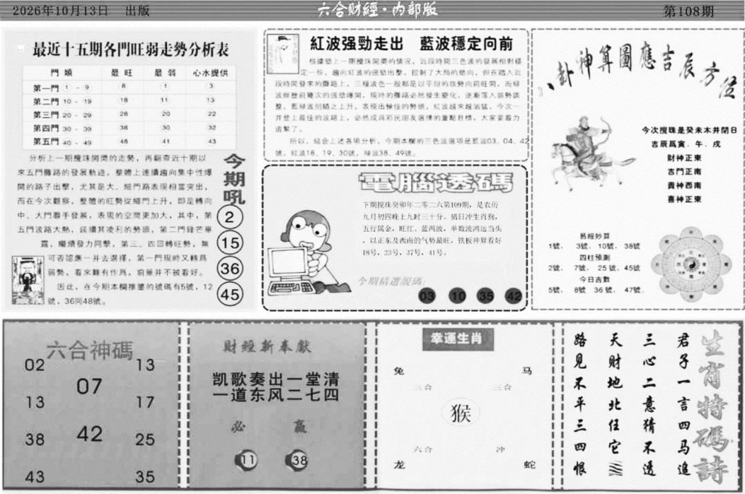 中财经B 第108期